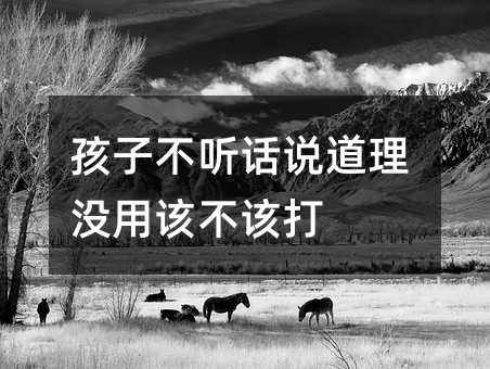 孩子不聽話說道理沒用該不該打