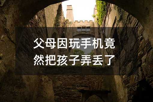 父母因玩手機竟然把孩子弄丟了