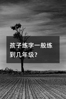 孩子練字一般練到幾年級?