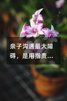 親子溝通最大障礙,是用指責方式表達愛