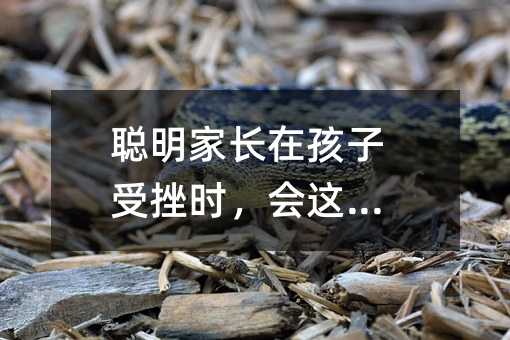 聰明家長在孩子受挫時,會這么做