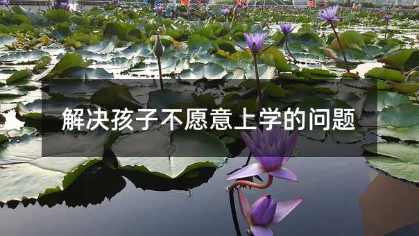 解決孩子不愿意上學的問題