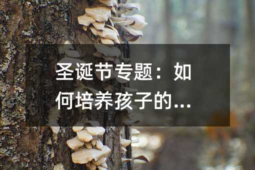 圣誕節專題:如何培養孩子的愛心