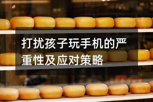 孩子玩手機的嚴(yán)重性及應(yīng)對策略