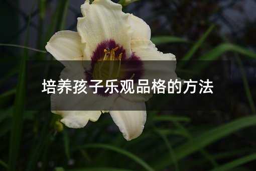 培養孩子樂觀品格的方法