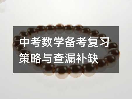 中考數學備考復習策略與查漏補缺