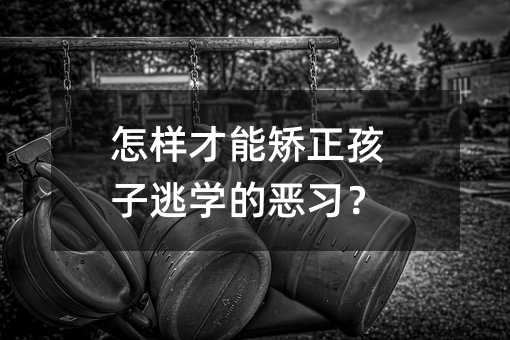 怎樣才能矯正孩子逃學的惡習?