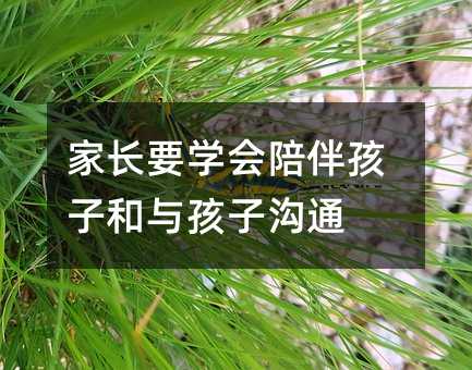 家長要學會陪伴孩子和與孩子溝通