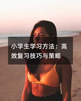 小學生學習方法:高效復習技巧與策略