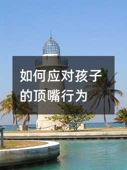 如何應對孩子的頂嘴行為