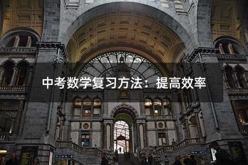 中考數(shù)學(xué)復(fù)習(xí)方法:提高效率