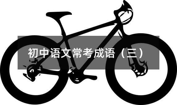 初中語文常考成語(三)