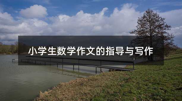 小學生數學作文的指導與寫作