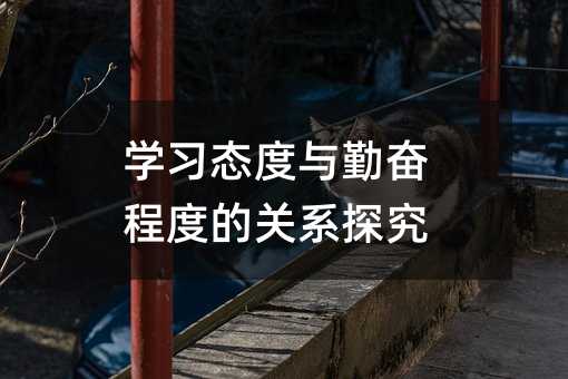 學習態度與勤奮程度的關系探究