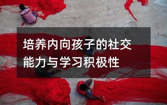 培養內向孩子的社交能力與學習積極性