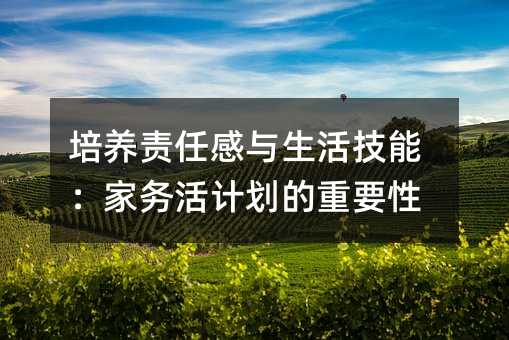 培養(yǎng)責(zé)任感與生活技能:家務(wù)活計劃的重要性