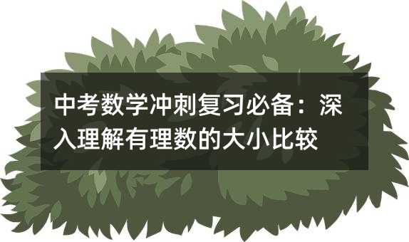 中考數學沖刺復習必備:深入理解有理數的大小比較