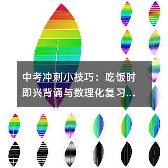中考沖刺小技巧:吃飯時即興背誦與數理化復習策略
