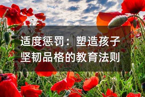 適度懲罰:塑造孩子堅(jiān)韌品格的教育法則
