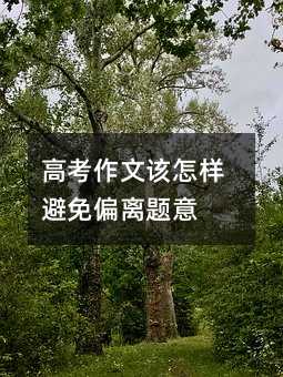 高考作文該怎樣避免偏離題意