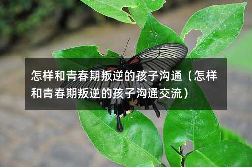 怎樣和青春期叛逆的孩子溝通(怎樣和青春期叛逆的孩子溝通交流)