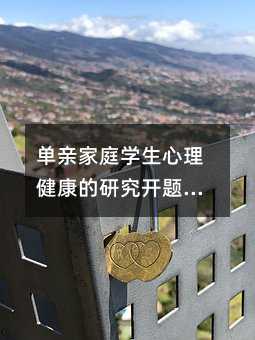 單親家庭學(xué)生心理健康的研究開題報告