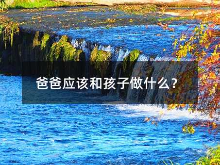 爸爸應該和孩子做什么?