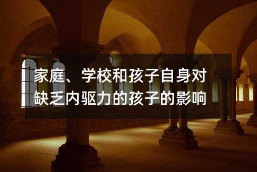 家庭、學(xué)校和孩子自身對缺乏內(nèi)驅(qū)力的孩子的影響