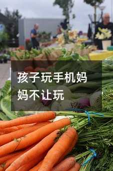 孩子玩手機媽媽不讓玩