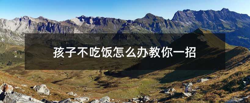 孩子不吃飯怎么辦教你一招