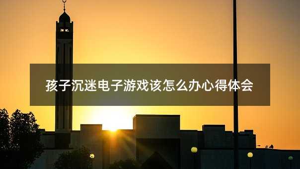 孩子沉迷電子游戲該怎么辦心得體會