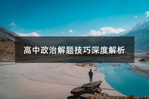 高中政治解題技巧深度解析