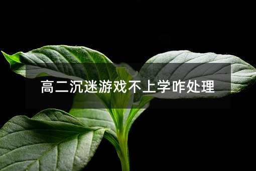 高二沉迷游戲不上學咋處理