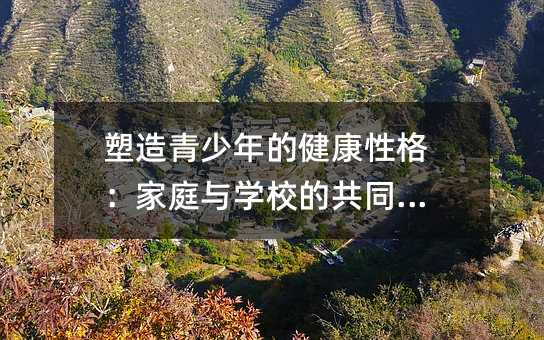 塑造青少年的健康性格:家庭與學校的共同責任
