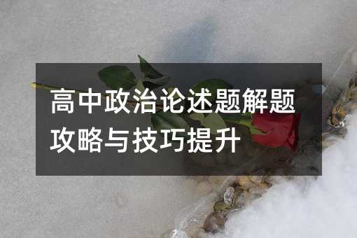 高中政治論述題解題攻略與技巧提升