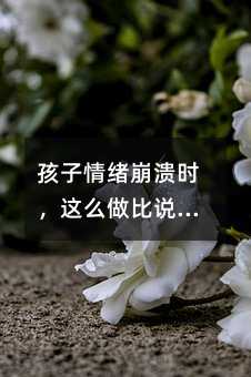 孩子情緒崩潰時(shí),這么做比說教更重要