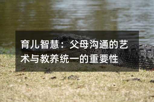 育兒智慧:父母溝通的藝術(shù)與教養(yǎng)統(tǒng)一的重要性