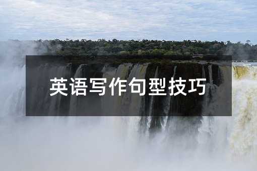 英語(yǔ)寫作句型技巧