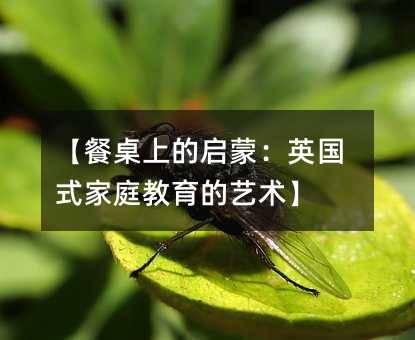 【餐桌上的啟蒙:英國(guó)式家庭教育的藝術(shù)】