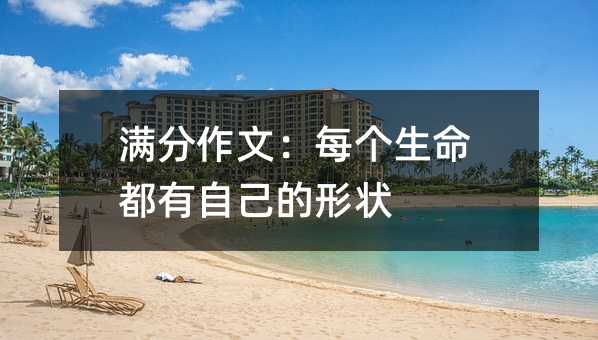 滿分作文:每個生命都有自己的形狀