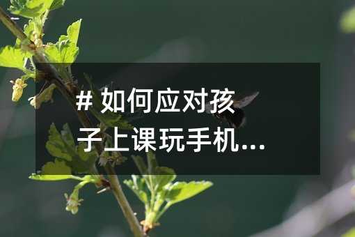 # 如何應(yīng)對(duì)孩子上課玩手機(jī)的挑戰(zhàn)