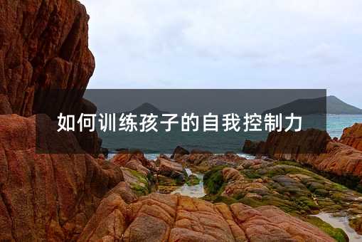 如何訓(xùn)練孩子的自我控制力