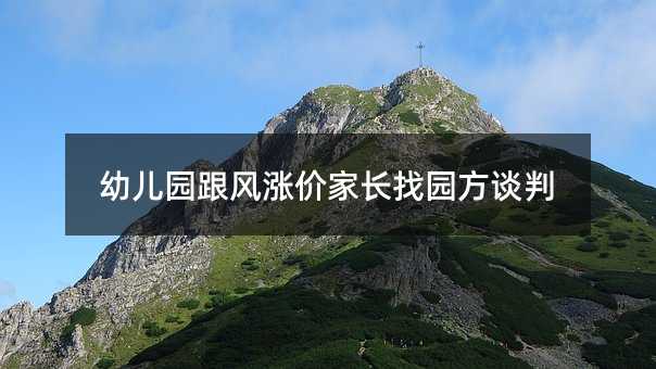 幼兒園跟風漲價家長找園方談判