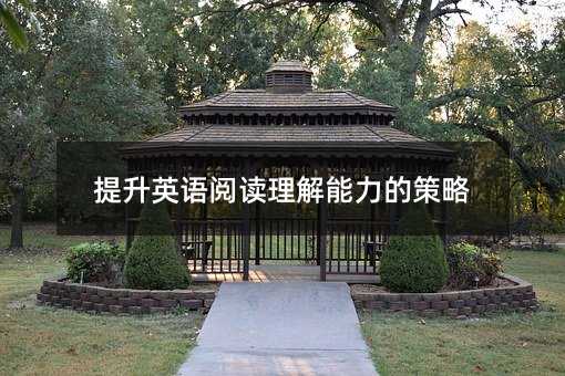 提升英語閱讀理解能力的策略