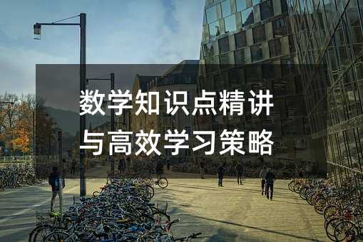 數學知識點精講與高效學習策略