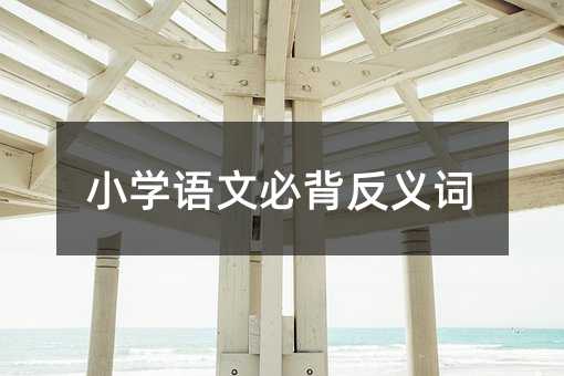 小學(xué)語(yǔ)文必背反義詞