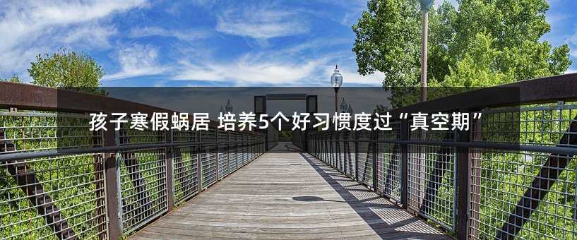 孩子寒假蝸居 培養5個好習慣度過“真空期”