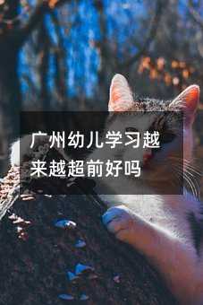 廣州幼兒學習越來越超前好嗎