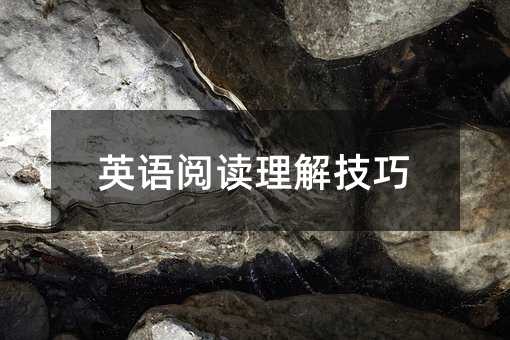 英語(yǔ)閱讀理解技巧