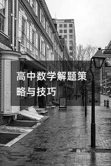 高中數(shù)學解題策略與技巧